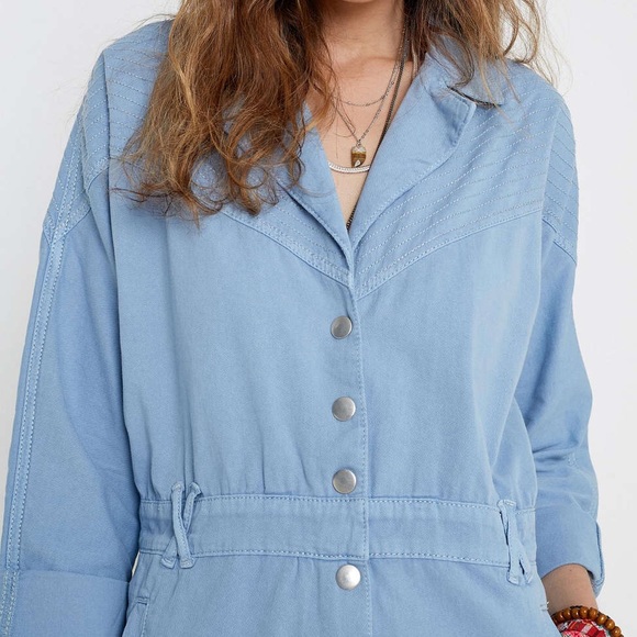 80s Inspired Buttoned Romper - Picture 4 of 5